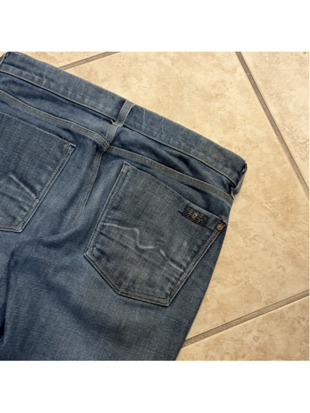7 For All ManKind Straight Fit Men's Jeans Blue size 32x30 - Picture 6 of 6